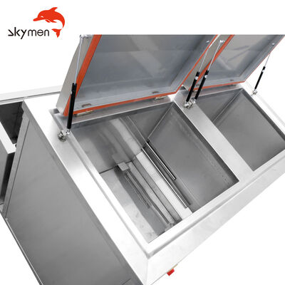 Large Double Tanks Industrial Ultrasonic Cleaning Machine Rinsing Ultrasonic Cleaner for Oil Degrease 77L