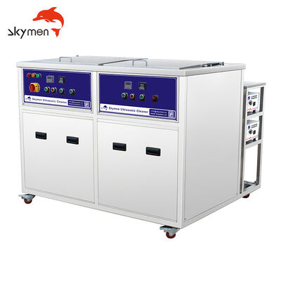 Double-Tank Ultrasonic Parts Washer with Filtration and Spray Cleaning