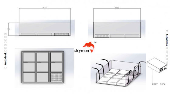 لوحة/صندوق محولات الموجات فوق الصوتية الغاطسة