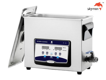 منظف ​​بالموجات فوق الصوتية SUS304 خزان Benchtop 6.5 لتر 40 كيلو هرتز مع وظيفة شبه موجة ديغا