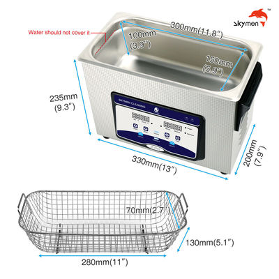 30 دقيقة Timer Benchtop Ultrasonic Cleaner 180W 1.19 Gallon for hooks